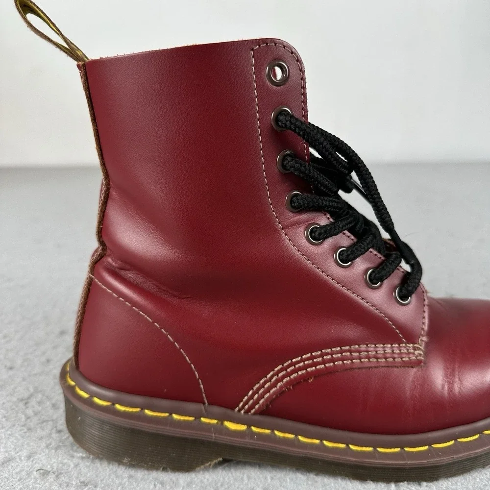 Doc Martens Boots Mens 6 Womens 7 UK 5 Made In England 1460 Oxblood 8‎ Eye MIE